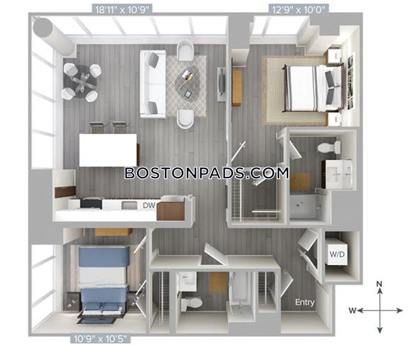 Boston - $4,665 /month