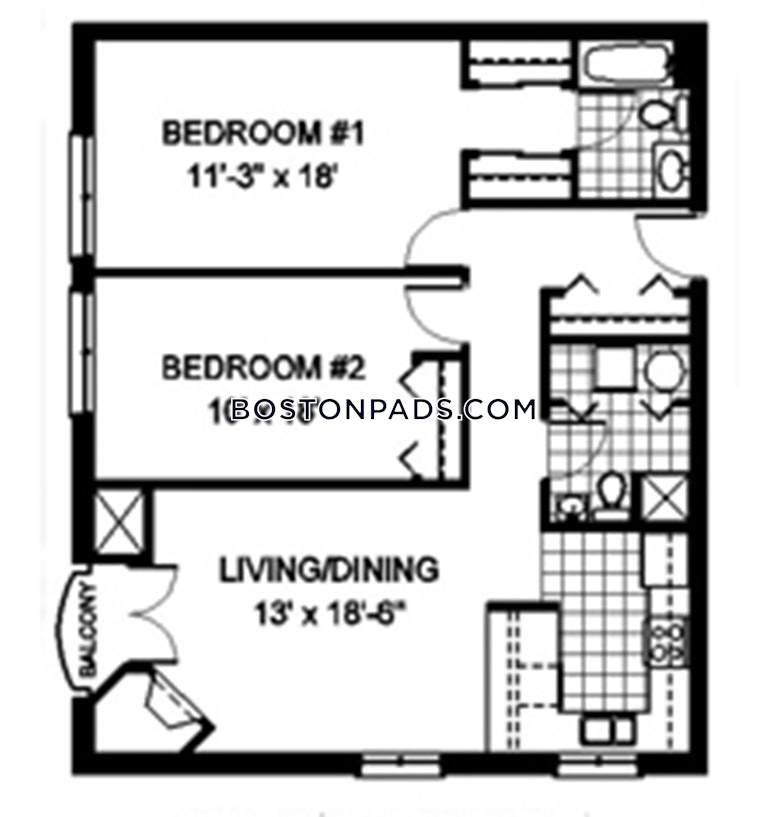 Cambridge Apartment for rent 2 Bedrooms 2 Baths Central Square