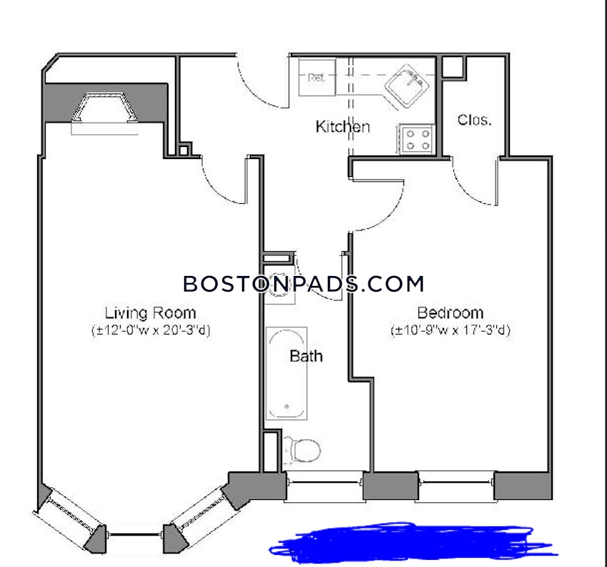 BOSTON - NORTHEASTERN/SYMPHONY - 1 Bed, 1 Bath - Image 3