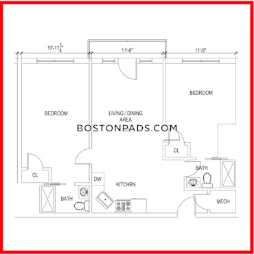 Boston - 2 Beds, 2 Baths