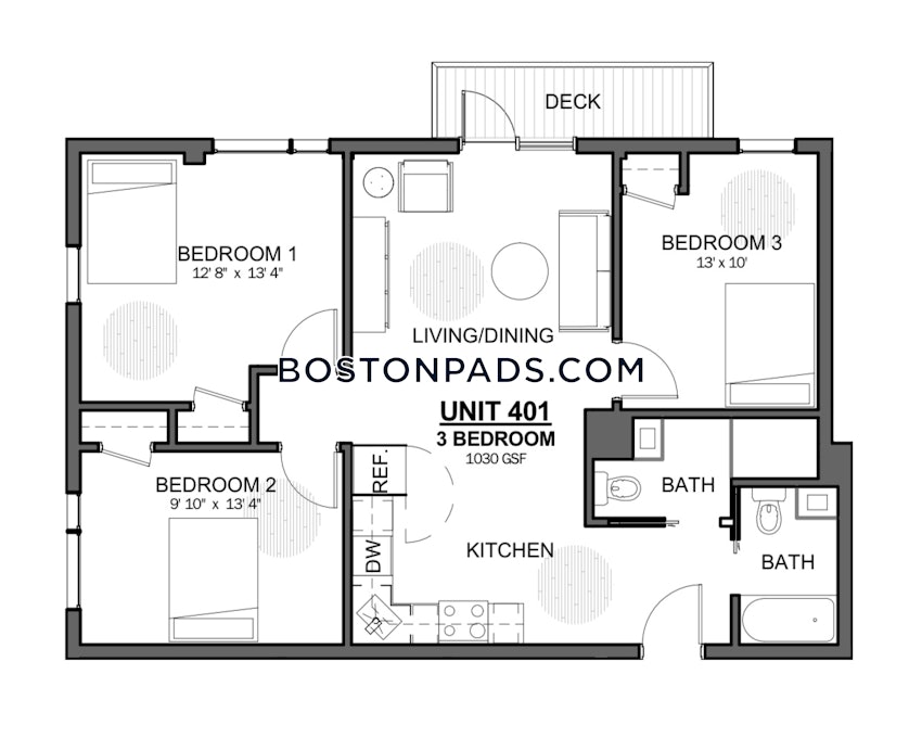 BOSTON - MISSION HILL - 3 Beds, 2 Baths - Image 14