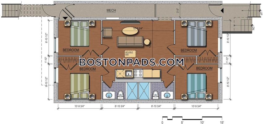 BOSTON - SOUTH END - 4 Beds, 2 Baths - Image 4