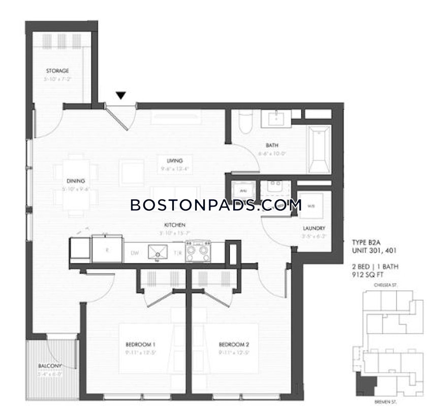 BOSTON - EAST BOSTON - BREMEN ST. PARK/AIRPORT STATION - 2 Beds, 1 Bath - Image 9