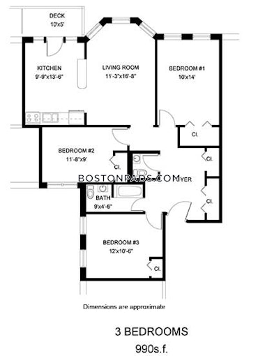 Boston - 3 Beds, 1.5 Baths