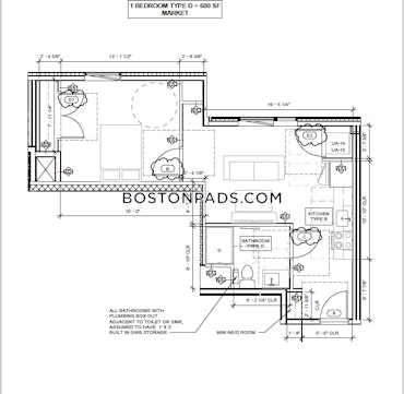 Boston - 1 Beds, 1 Baths