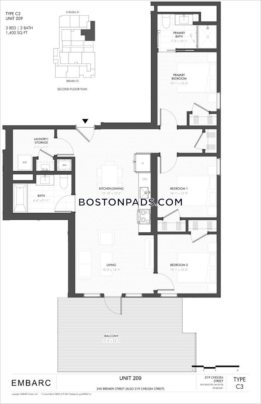 BOSTON - EAST BOSTON - BREMEN ST. PARK/AIRPORT STATION - 3 Beds, 2 Baths - Image 13