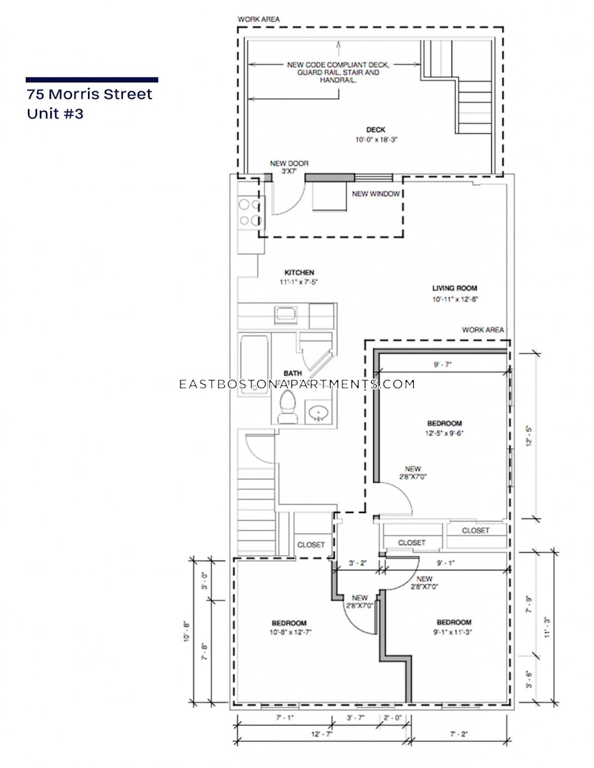 BOSTON - EAST BOSTON - BREMEN ST. PARK/AIRPORT STATION - 3 Beds, 1 Bath - Image 3