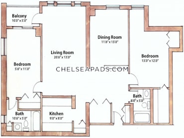 Chelsea - 2 Beds, 1 Baths