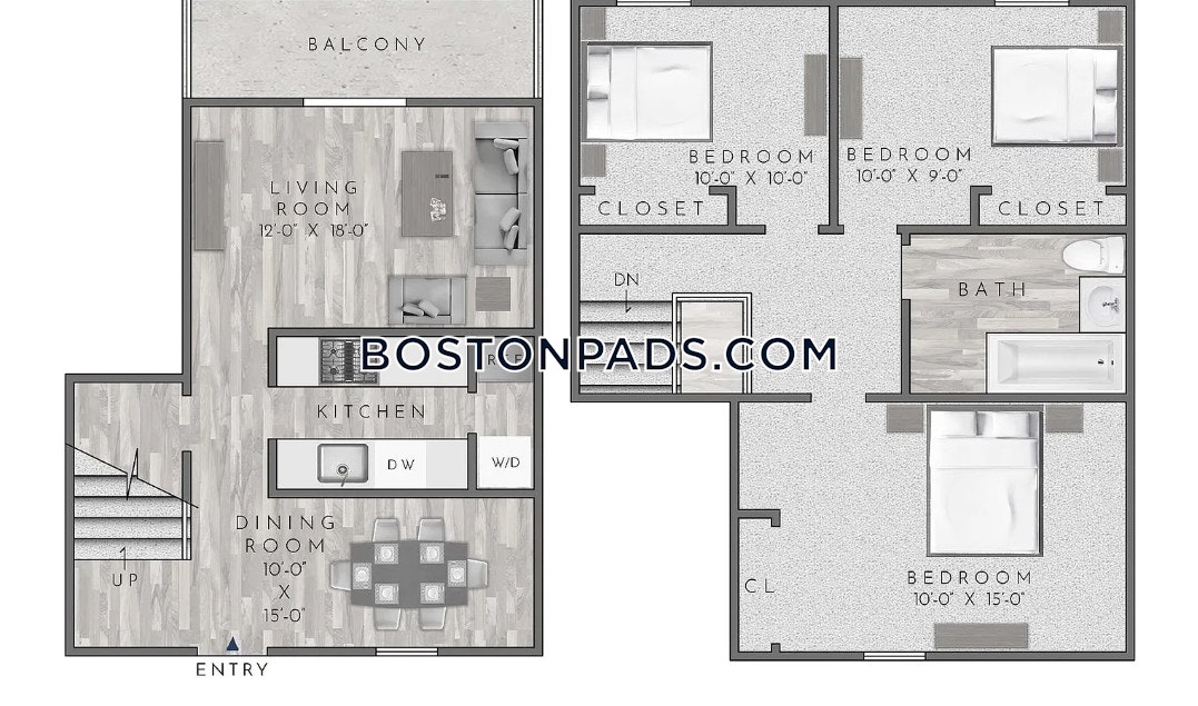 Boston - 3 Beds, 1 Baths