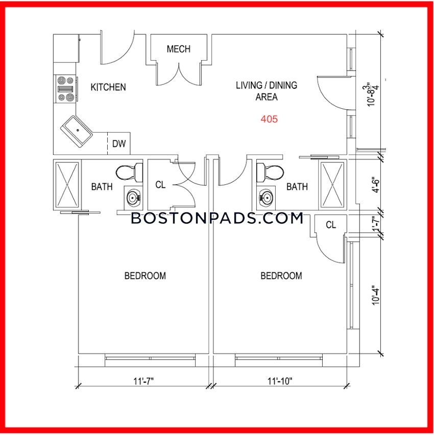 BOSTON - DORCHESTER/SOUTH BOSTON BORDER - 2 Beds, 2 Baths - Image 17