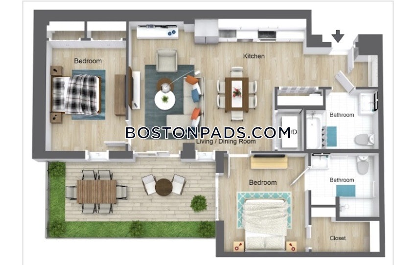 BOSTON - SOUTH BOSTON - WEST SIDE - 2 Beds, 2 Baths - Image 13