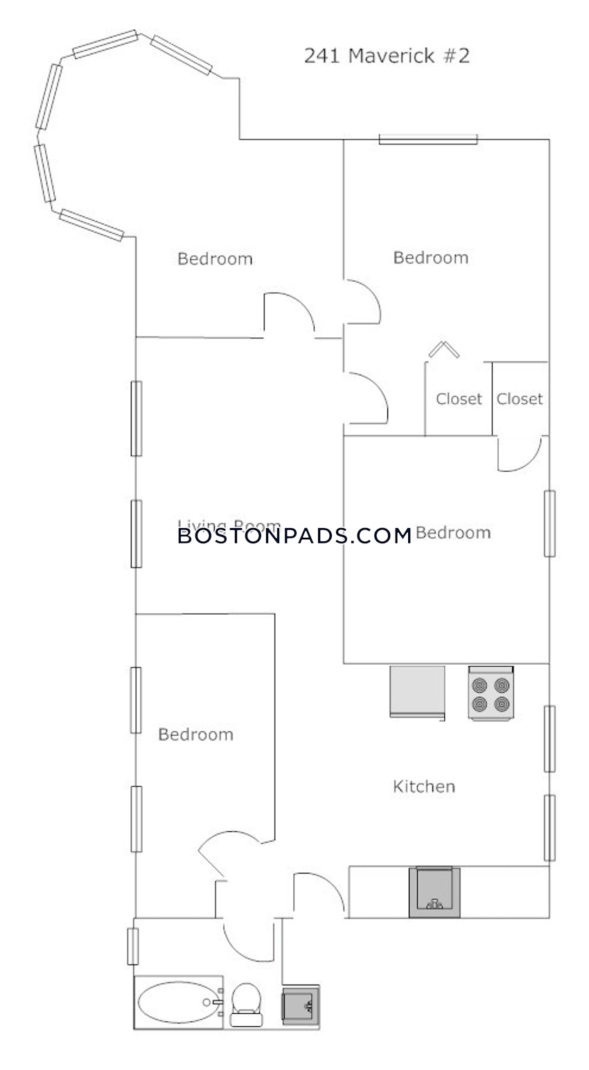 BOSTON - EAST BOSTON - JEFFRIES POINT - 4 Beds, 1 Bath - Image 9