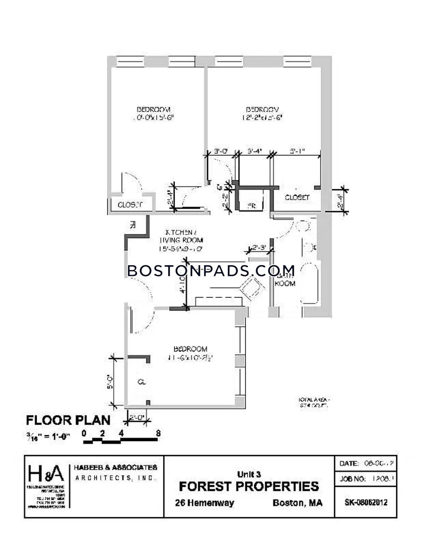 BOSTON - NORTHEASTERN/SYMPHONY - 3 Beds, 1 Bath - Image 2