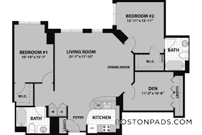 Waltham Apartment for rent 2 Bedrooms 2 Baths - $3,124