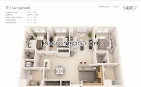 Newton Apartment for rent 3 Bedrooms 1 Bath  Auburndale - $6,491 No Fee