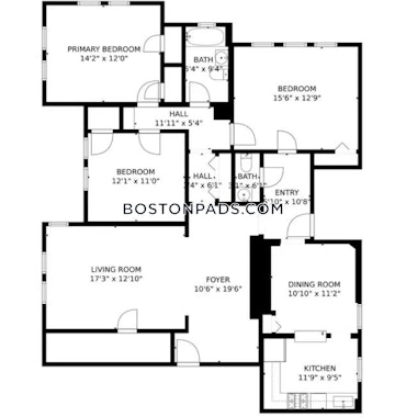 Boston - 3 Beds, 1.5 Baths