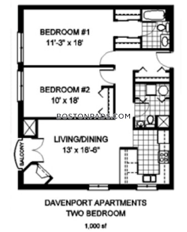 Cambridge - 2 Beds, 2 Baths