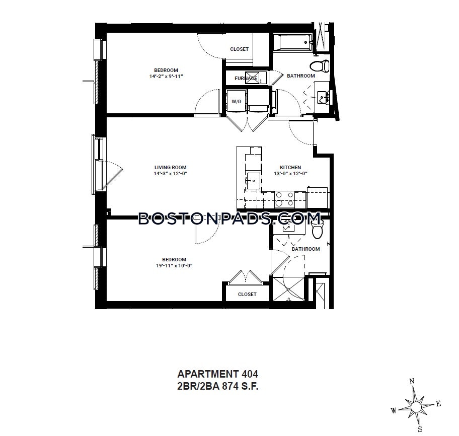 Boston - 2 Beds, 2 Baths